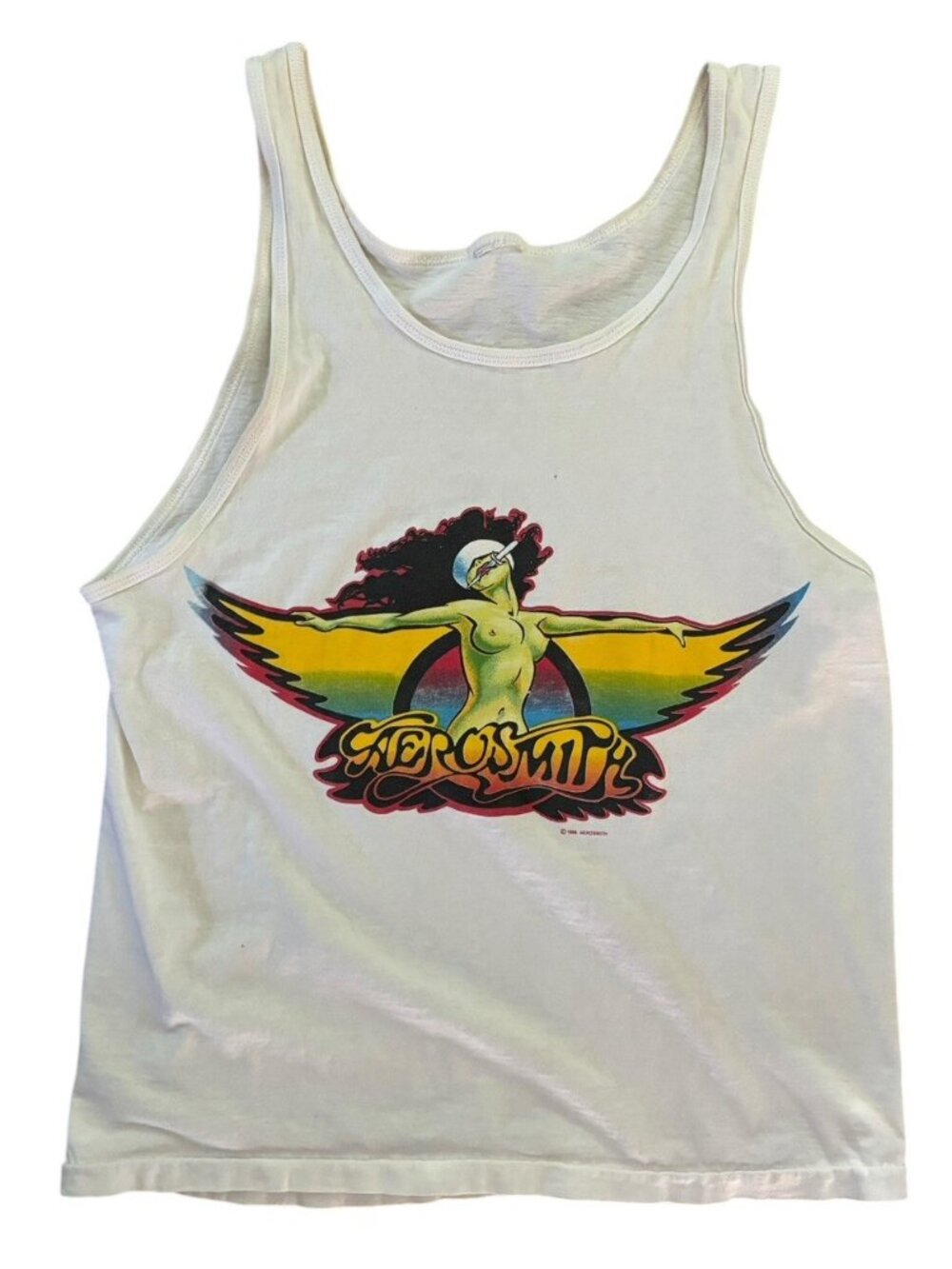 Vtg Aerosmith 1988 Permanent Vacation Angel Nude Concert T Shirt Tank Rare Print
